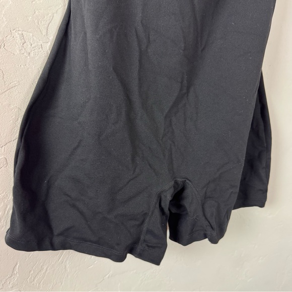 Garage One Piece Romper Athletic Workout Playsuit Solid Black Short Low Back - Picture 3 of 8